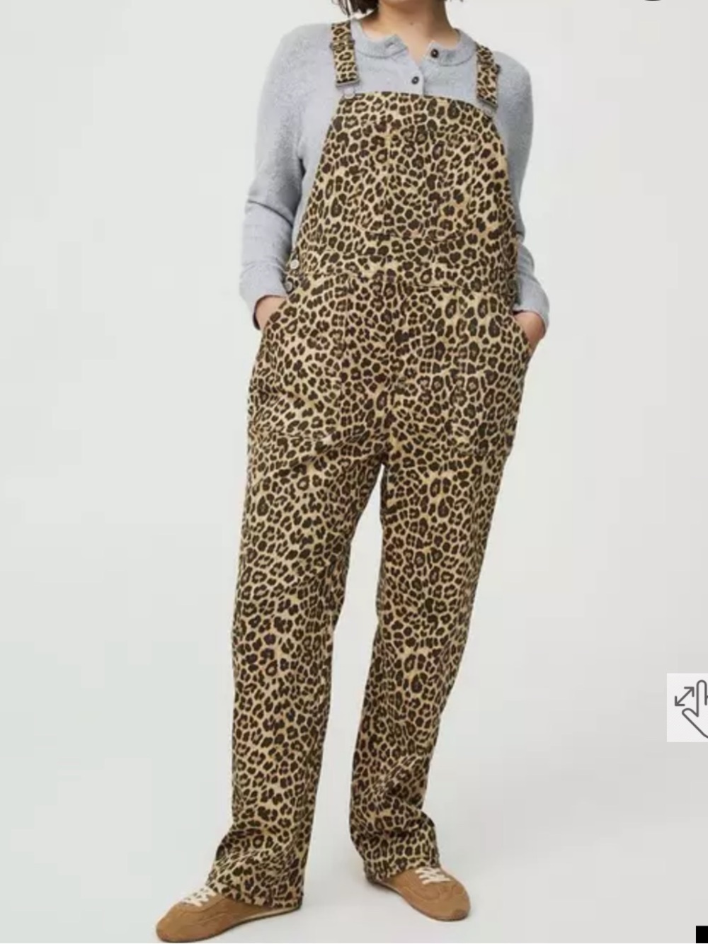 torrid Leopard Print Overalls in Tan and Black
